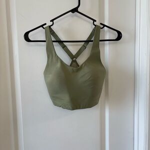 Athleta Advance Bra B-C 32DD Olive Green Adjustable Racerback